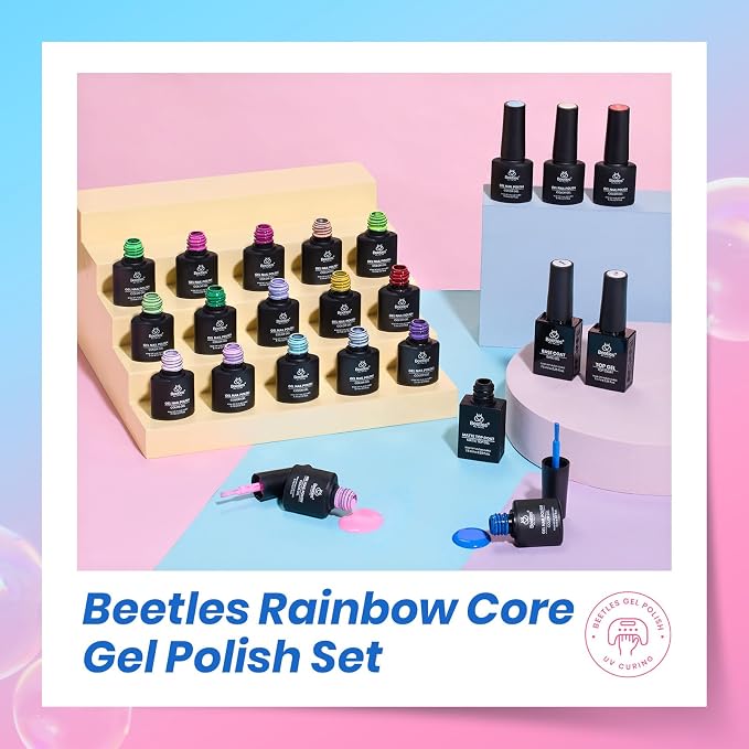 0-0-0 Deal Box Rainbow Core Gel Polish Set Pink