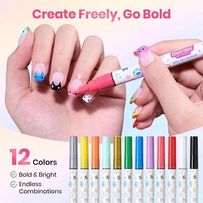 0 -12 Colors Nail Polish Pens
