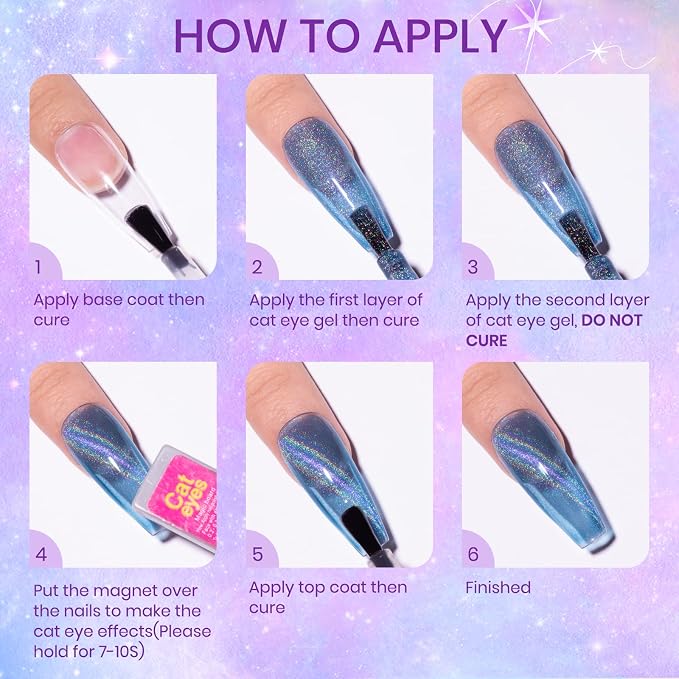 12 Colors Rainbow Cat Eye Gel
