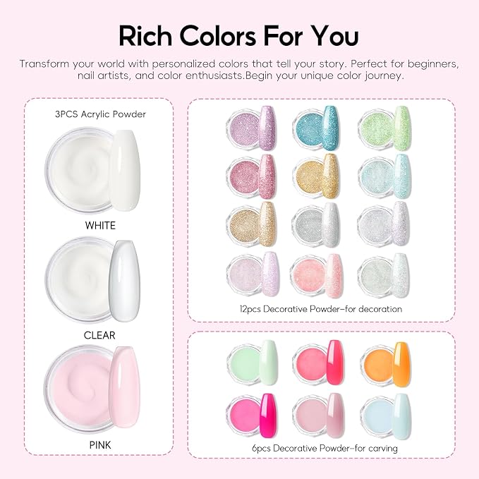 27pc Acrylic Powder Kit