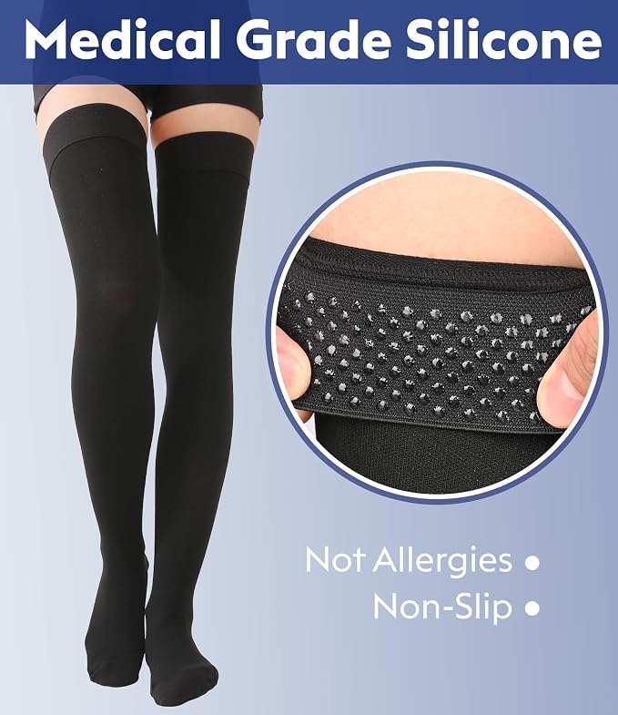 20-30mmhg Black Closed Toe