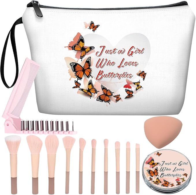 Butterflies Love heart-white