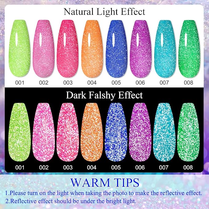 A-Neon Reflective Glitter Gel