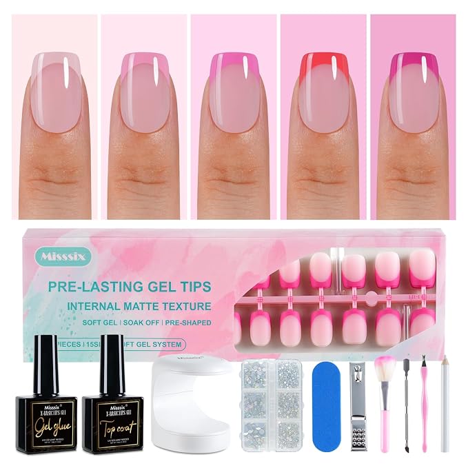 Pink x-Short Square nail kit