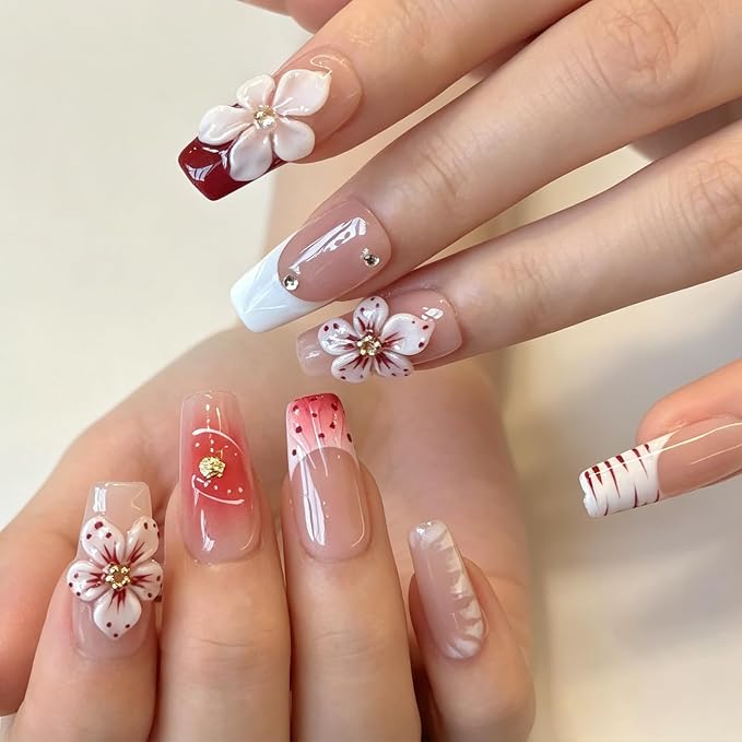 3D Red Floral Tip