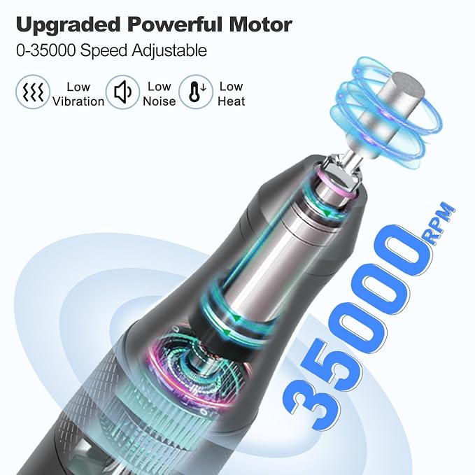 Cordless Grey Nail Drill