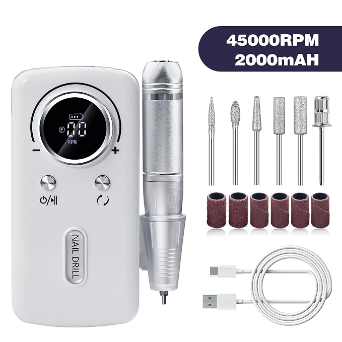 Usb Nail Drill, White V1