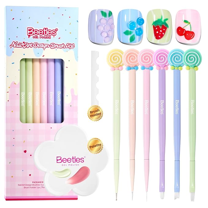 6pcs Spring Nail Art Brushes