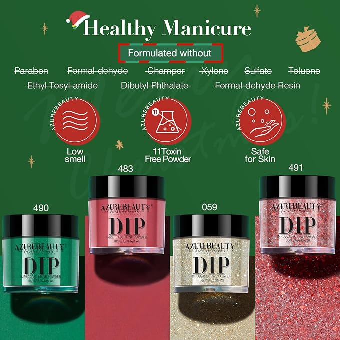Green Red Glitter