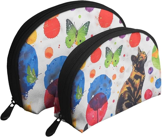 Butterfly Polka Dot and Cat