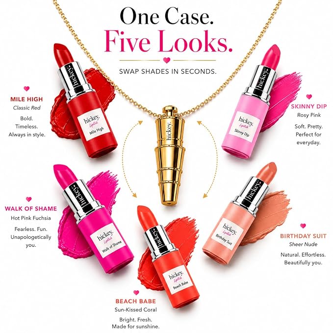 Hot Pink, Nude, Light Pink, Coral