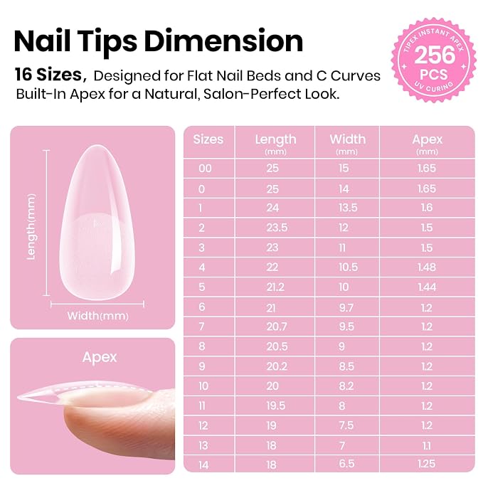 0 - Tipex Lite Nails Only | Medium Almond | 256