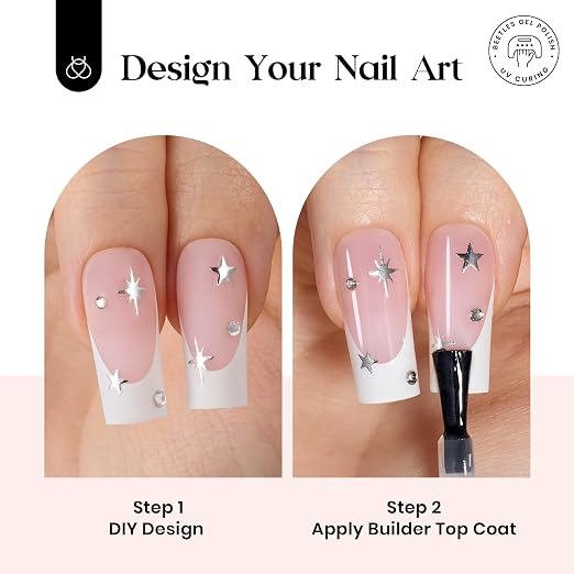 E - Press On Nail Kit | Long Square | Pink French