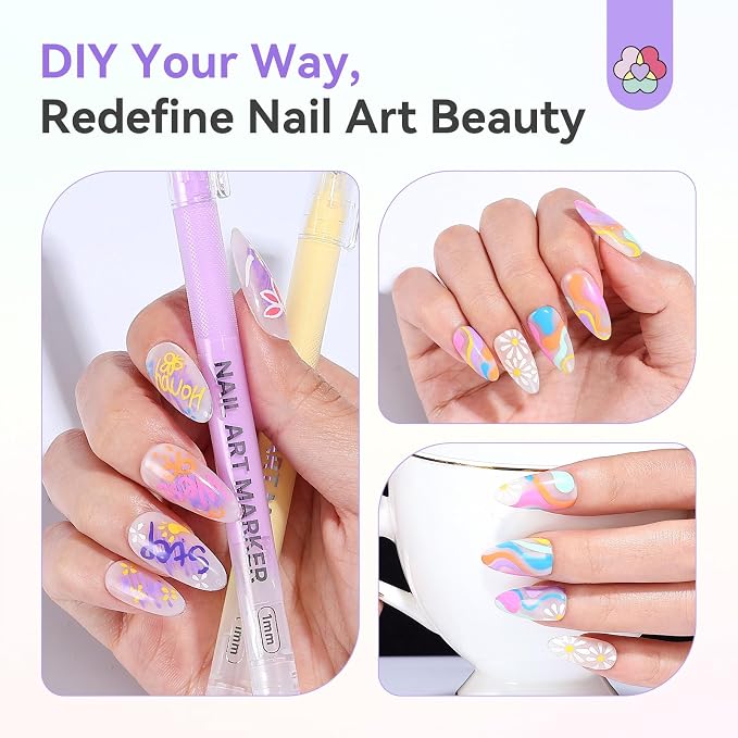 12 Colors Nail Art Pens Set 1