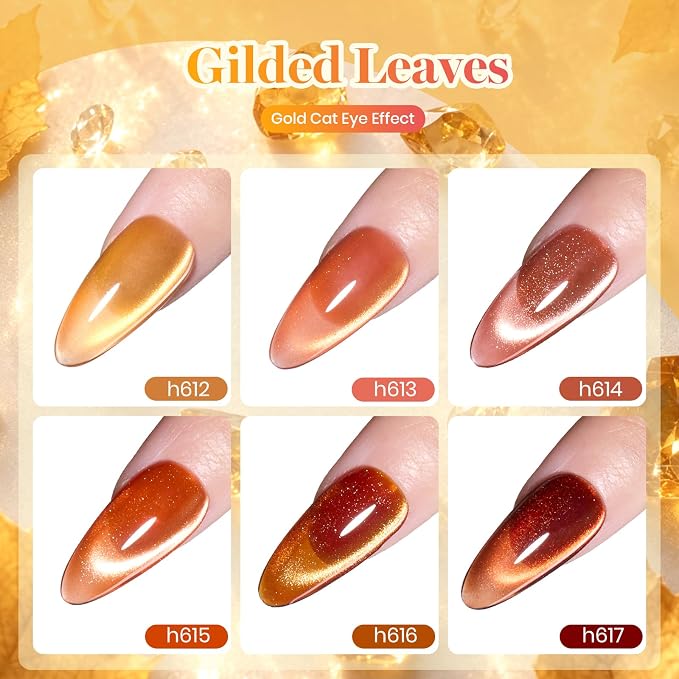 A - Glass Cat Eye | Gilded Leaves