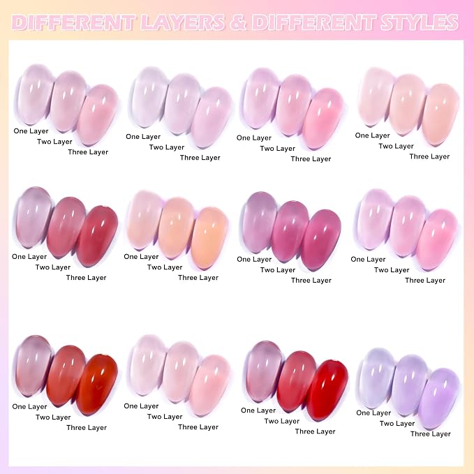 Jelly Gel Nail Polish Set-12 Colors-2