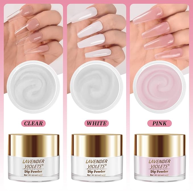 Clear, White, Pink