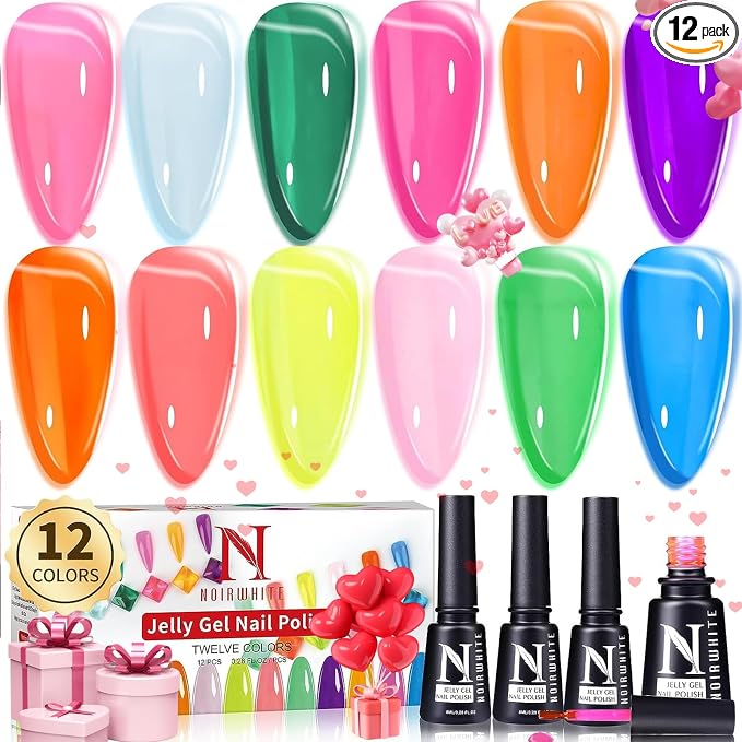 Jelly Gel Nail Polish Set-12 Colors