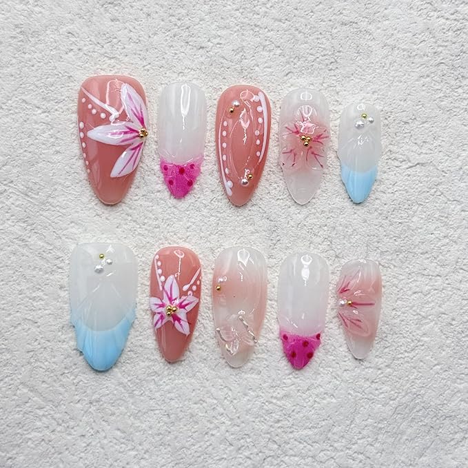 Handmade Almond Nails 20