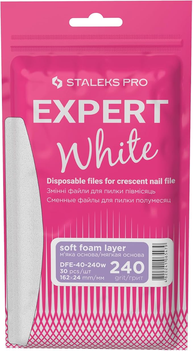 Soft Foam Layer Crescent Abrasive Files, 240 Grit
