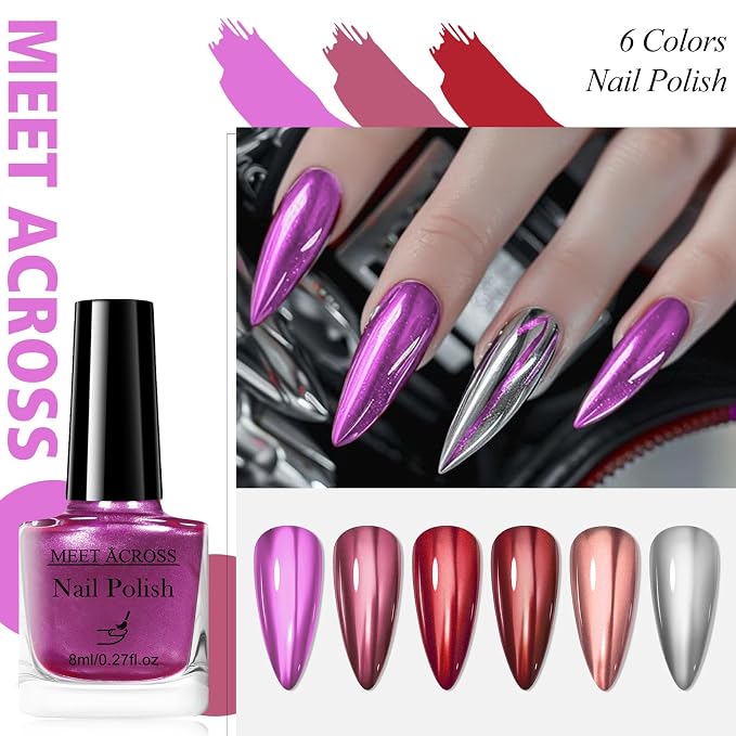 6Pcs Metallic Nail Polish-2