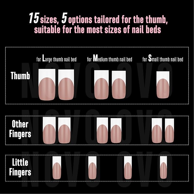 Sharp Square White French Tip Brown Pink