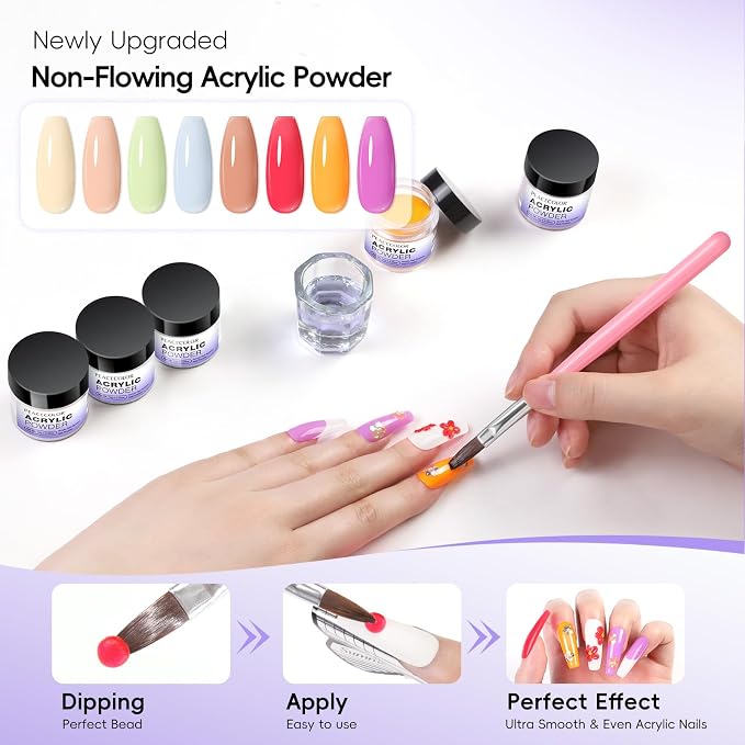 Multicolor Collection Acrylic Nail Kit with Drill