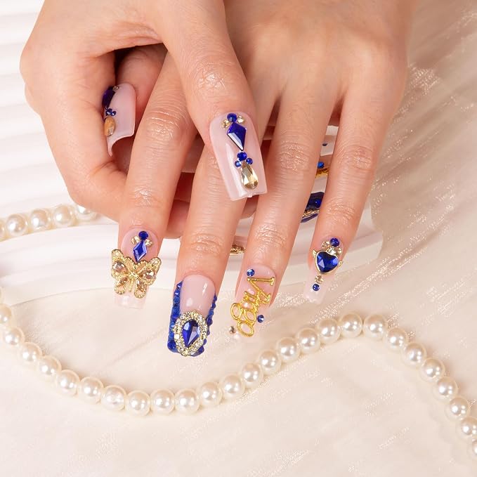 Virgo Blue French Tip