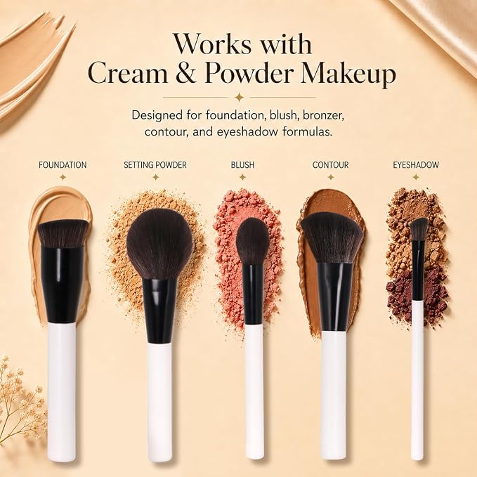 White Makeup Brush Set 13PCS