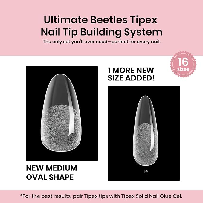 1E-Oval Medium 192Pcs (Tipex Nail Tips)