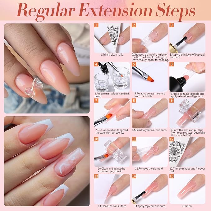 Poly Extension Gel Nail Kit-Nude
