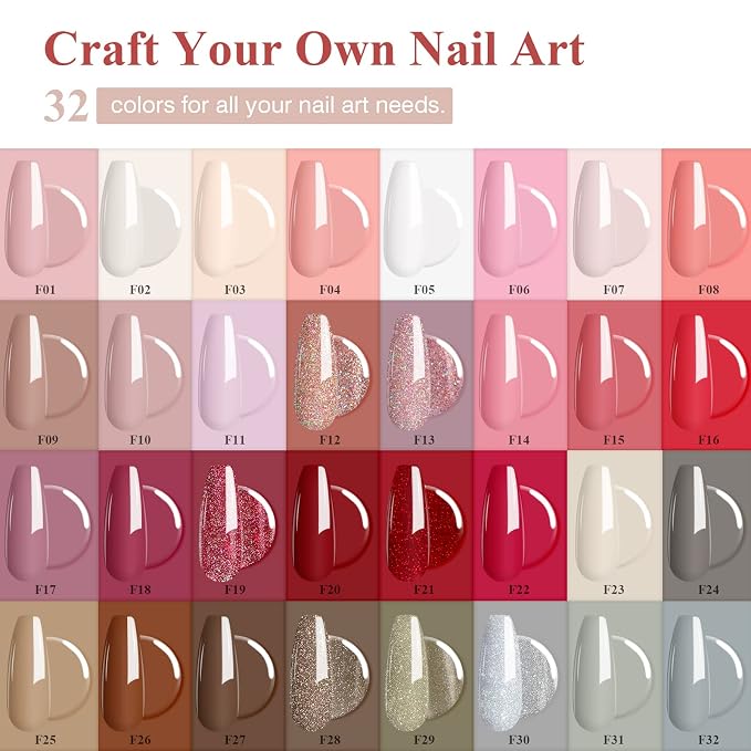B-42PCS Red Gel Nail Polish Kit