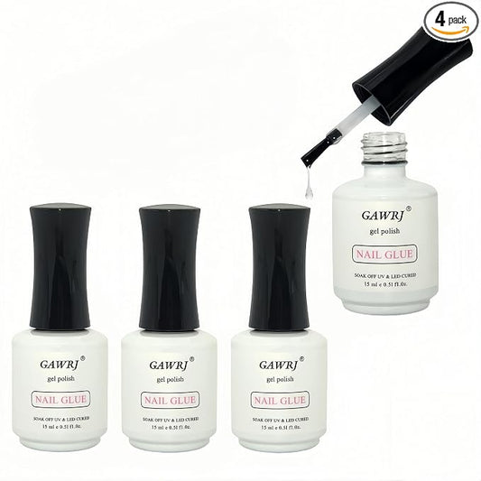 GAWRJ 4Pcs UV Gel Nail Glue