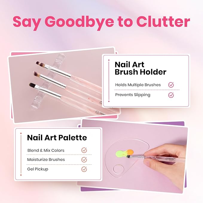 7-Blooming Gel&White Gel Nail Polish&Nail Art Brushes Set