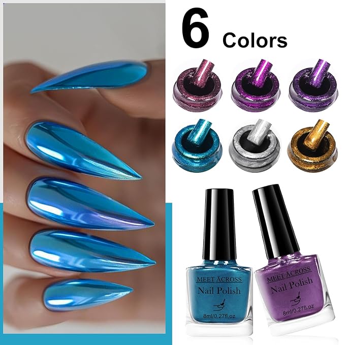 6Pcs Metallic Nail Polish-1
