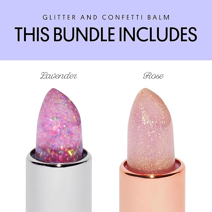 Set-Lavender Confetti Balm & Rosé Glimmer Balm