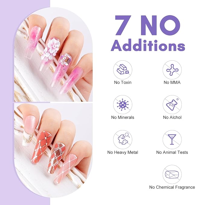 Clear White Pink with drill