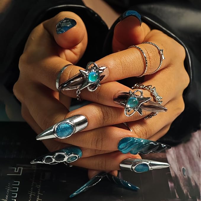 Silver Blue Black