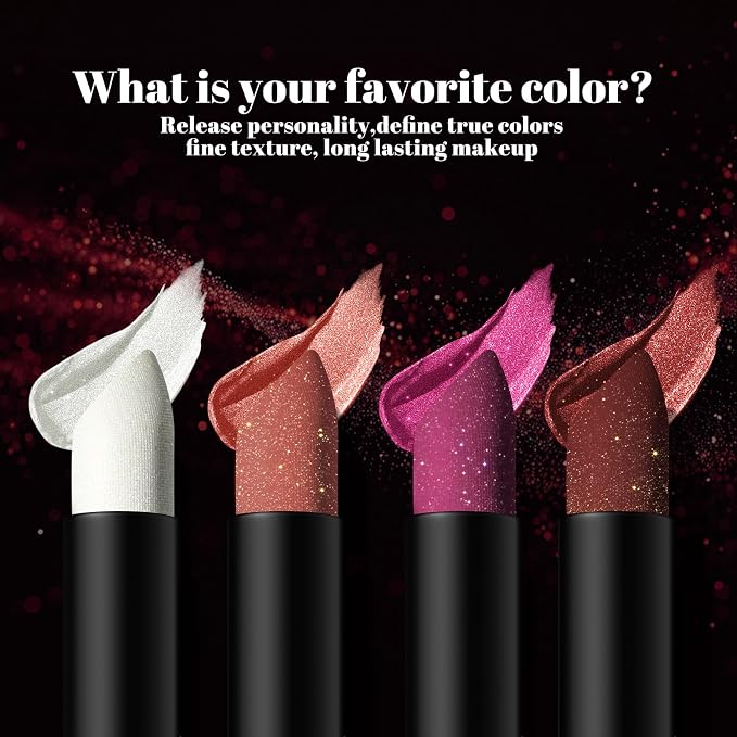 4 Pcs Shimmer Lipstick