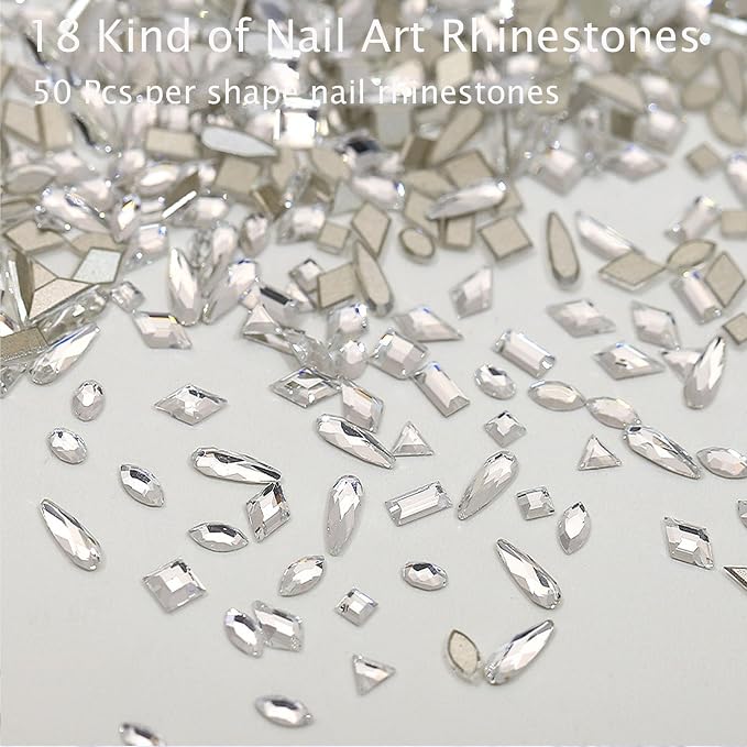 clear nail rhinestones