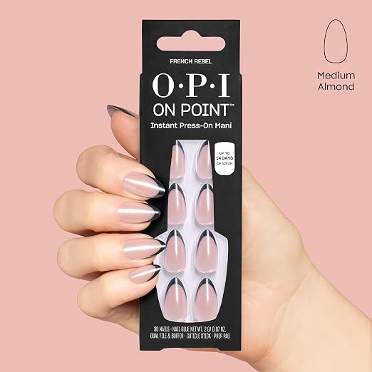 French Rebel | Short Almond French Tip Nail Art
