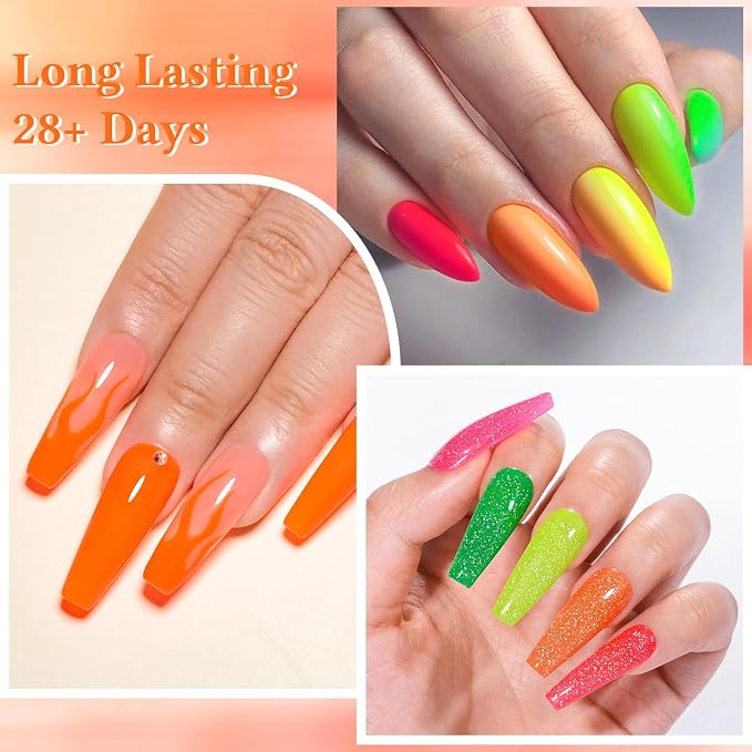 Neon Gel + Glitter Gel