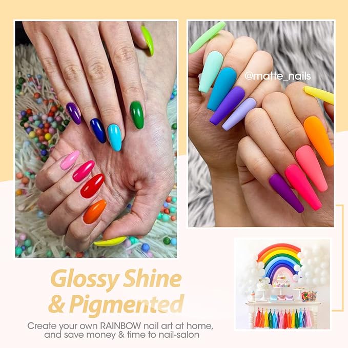 GL18-09 - pink, purple, red, orange, yellow, green, and blue tones
