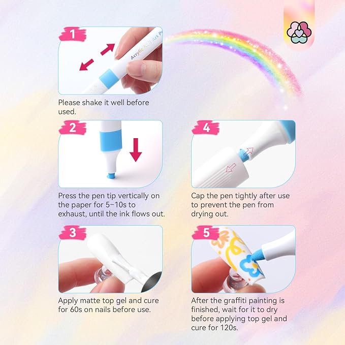 24 Colors Nail Polish Pens Set 2