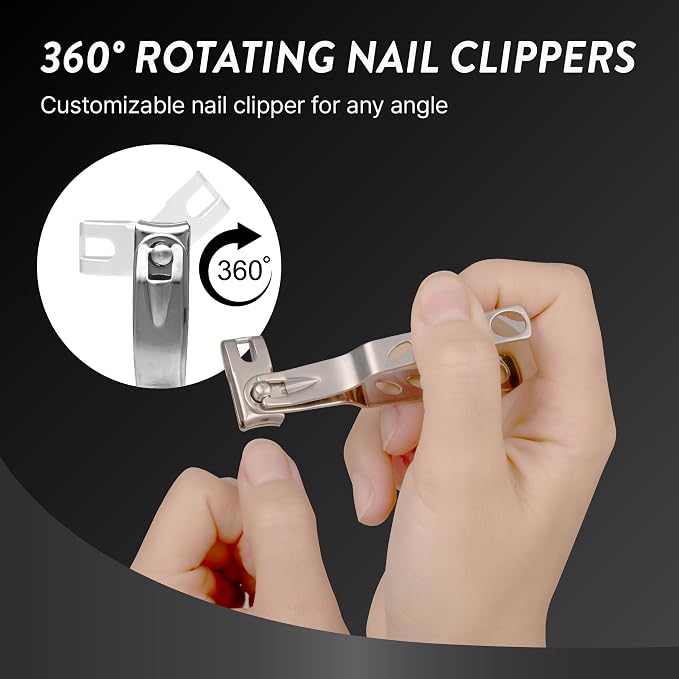 7 Pcs Set (360° Clippers + Cuticle Clipper)
