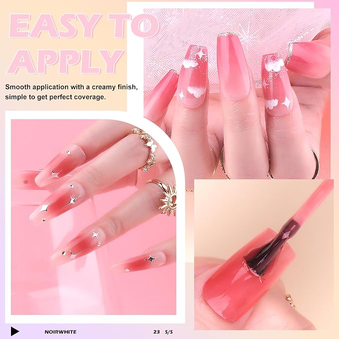 Jelly Gel Nail Polish Set-12 Colors-2