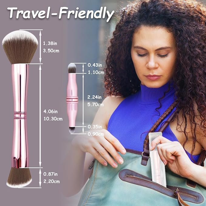4 in 1 makeup brush-Pink