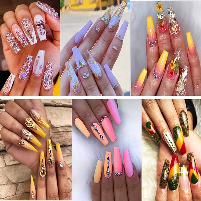 Long Ballerina Nails 600pcs & & Box - Natural
