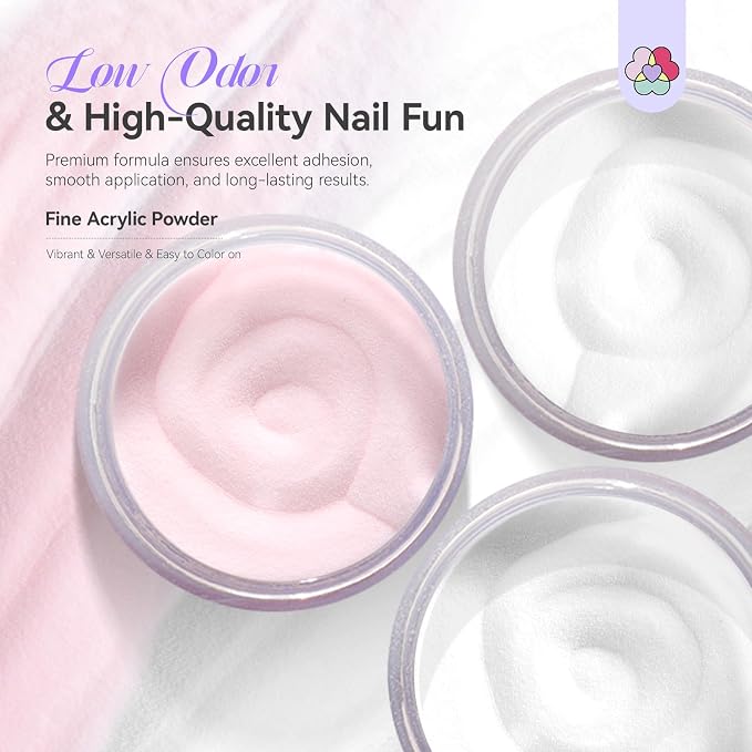 B-white, pink, clear