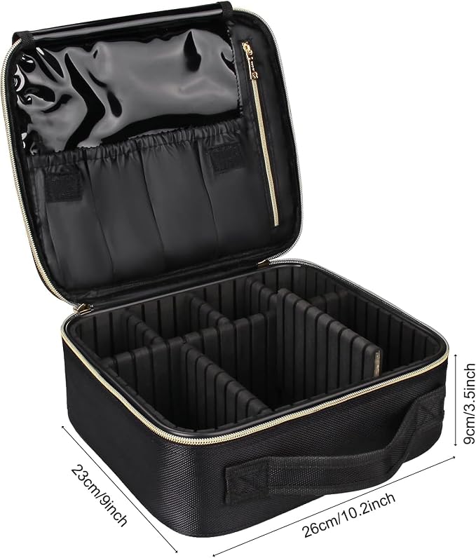 black with golden zipper